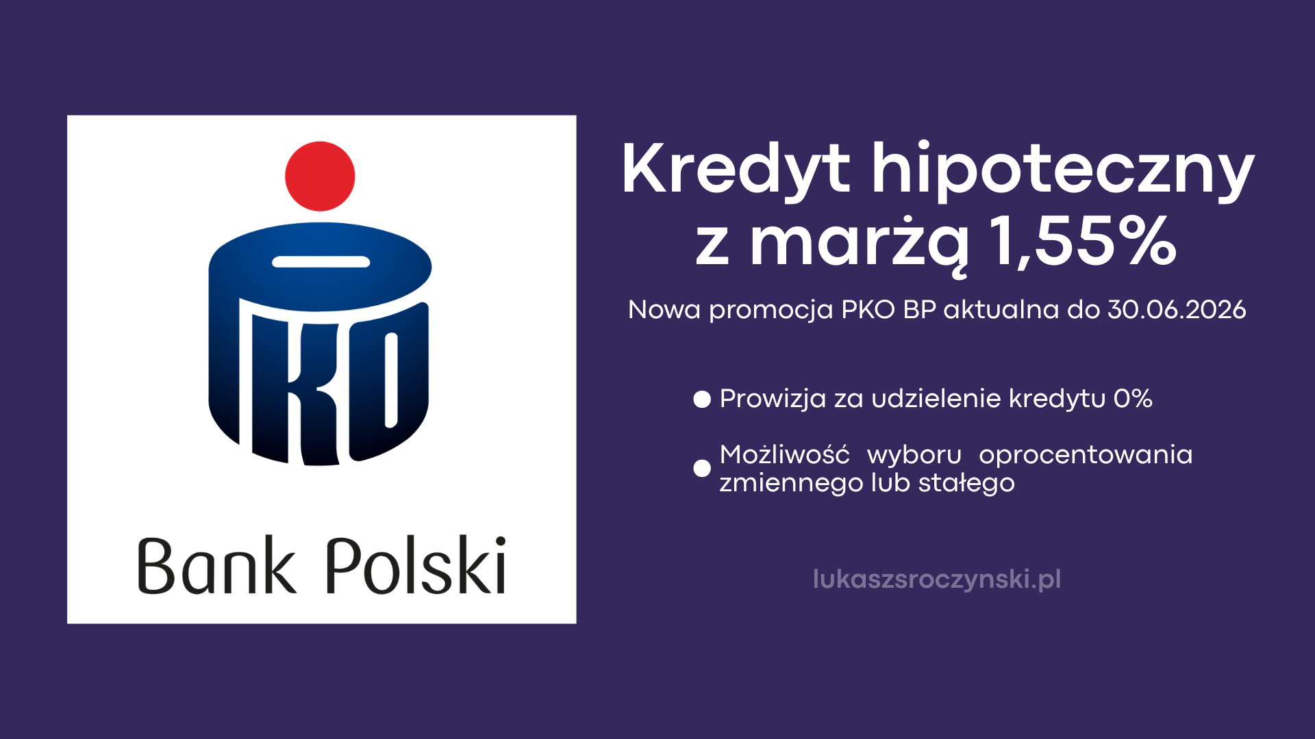 Promocja na kredyt hipoteczny w PKO BP dla wybranych grup zawodowych