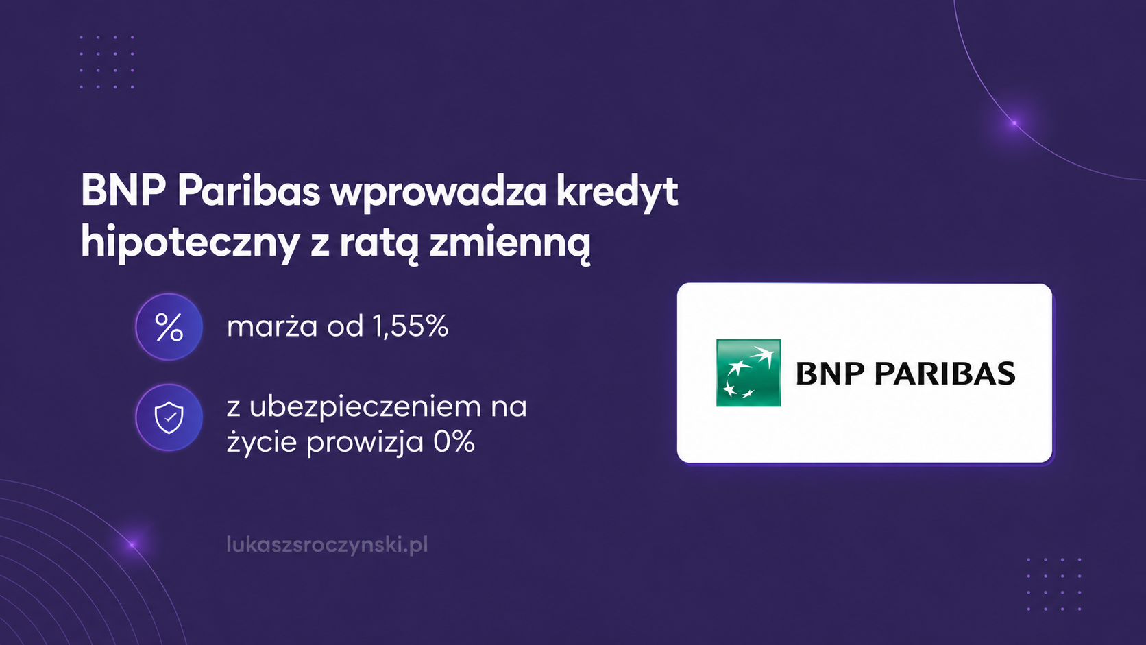 BNP Paribas wprowadza kredyt hipoteczny z ratą zmienną